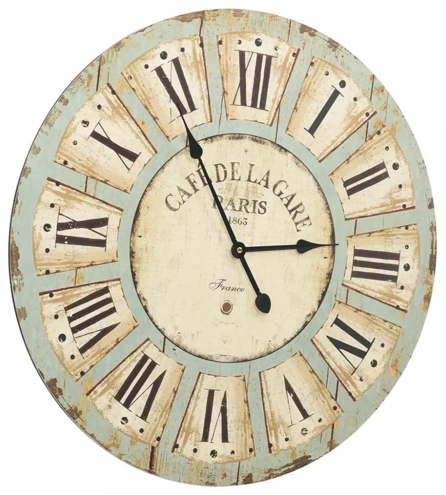 többszínű MDF falióra 60 cm