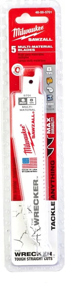 Fém- és faipari fűrészlap Bi-metal szegekkel 150 mm 7/11 Tpi 5 db