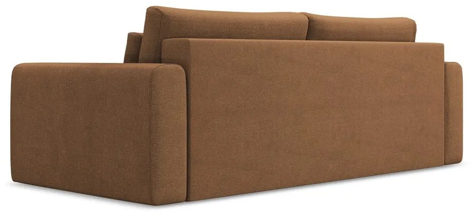 Terrakotta színű kinyitható-tárolóhelyes kanapé 238 cm Kapua – Makamii