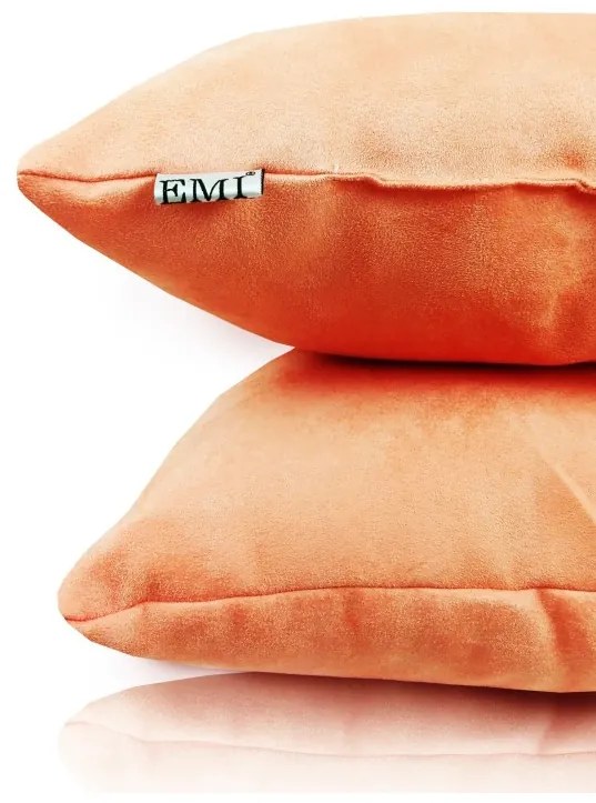 EMI barackszínű velúr díszpárna, Párna 45x45 cm