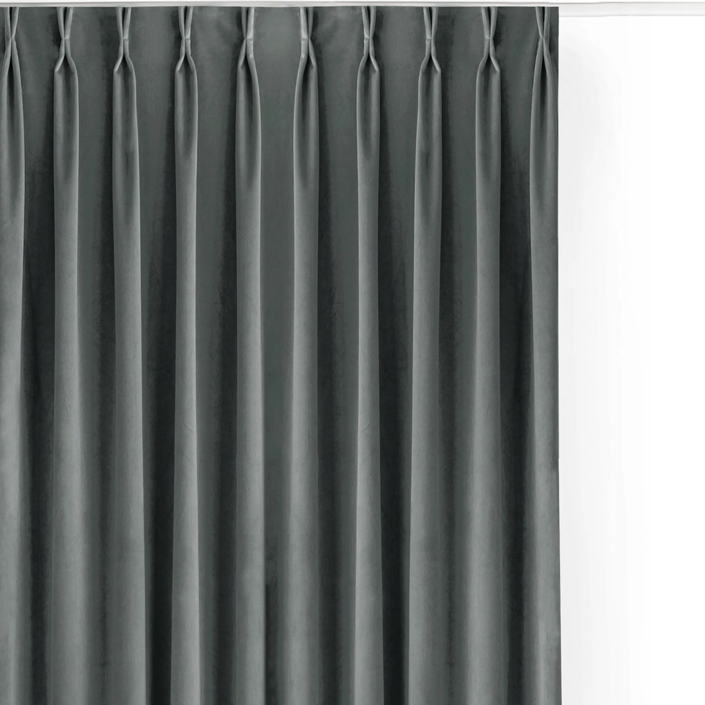 Filumi Velvet matt flexibilis konyhai függöny Grafit 265x270