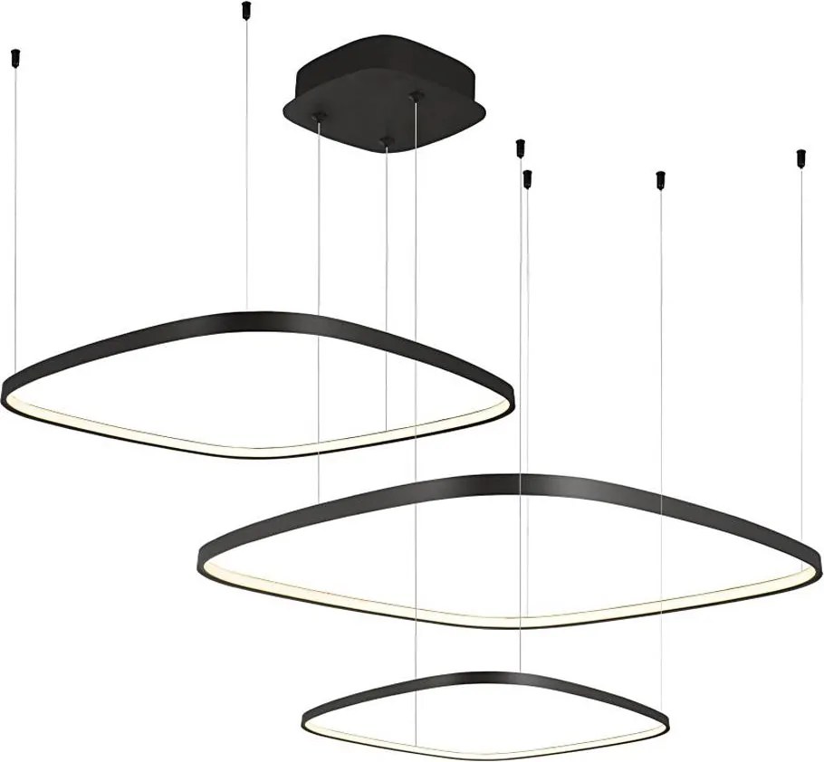 Dimmelhető LED kábeles csillár LORENZO LED/70W/230V 3000/4000/6000K fekete + távirányító