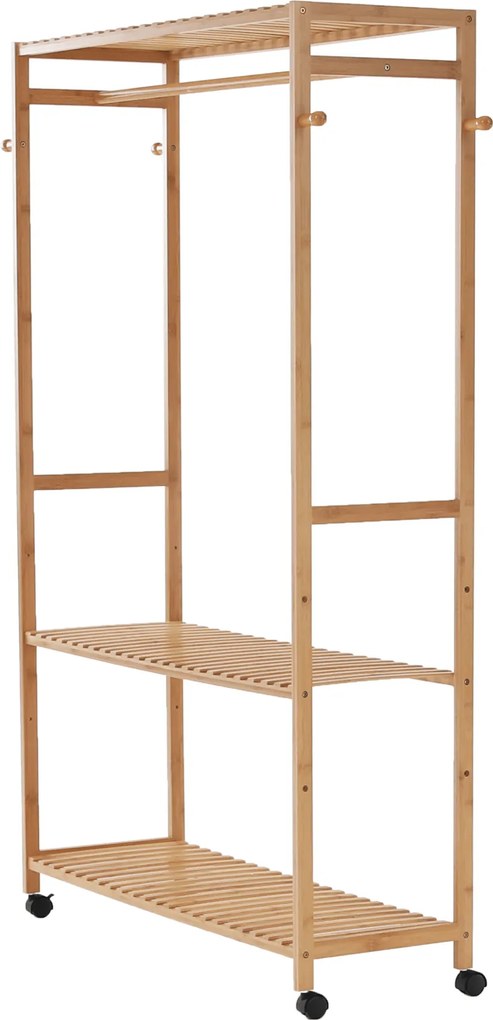 Szekrény szervező, természetes bambusz, MELAR