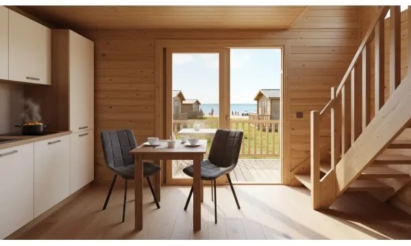 Négyzet alakú LEVI étkezőasztal, tölgyfa