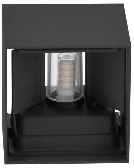 Kültéri fali lámpa KIOTO 1xG9/5W/230V IP44 fekete