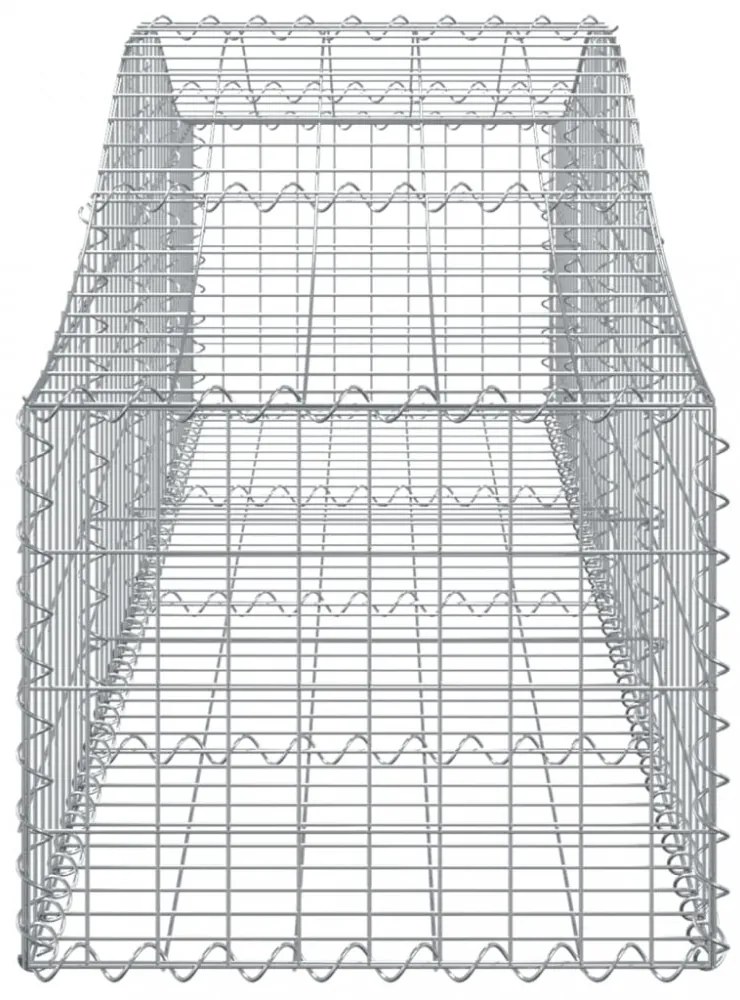 18 db íves horganyzott vas gabion kosár 200x50x40/60 cm