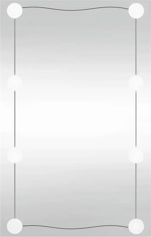 vidaXL téglalap alakú üveg falitükör LED fényekkel 40 x 60 cm