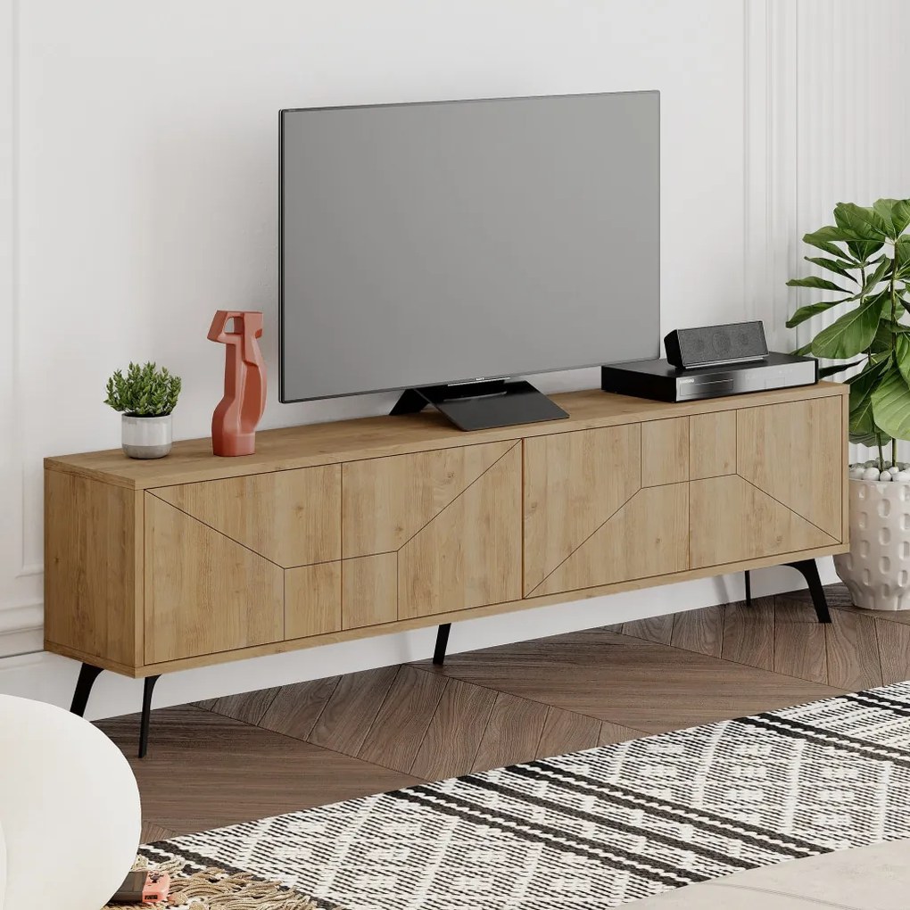 Dune TV-állvány, tölgy, 180 cm