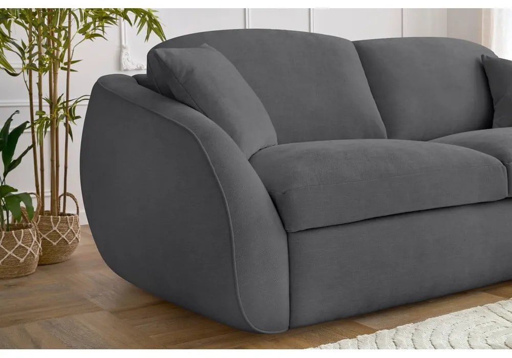 Sötétszürke kinyitható kanapé 235 cm Cezanne – Bobochic Paris