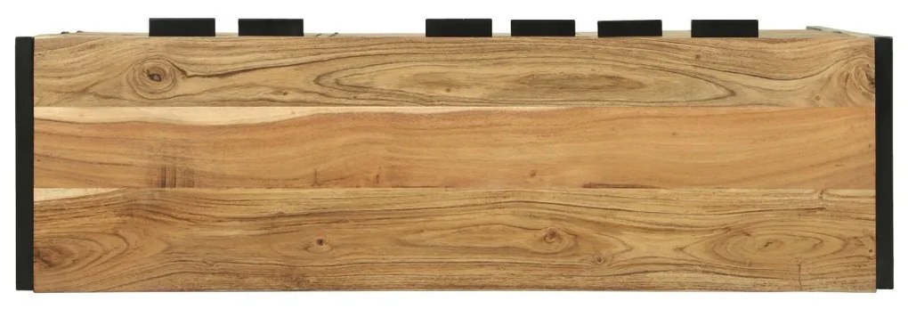 Oldalszekrény 100x30x75 cm Tömör Fa Akác