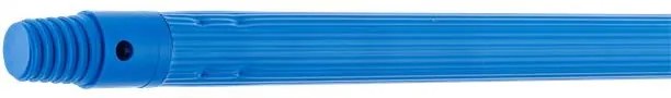 Nyél, menetes, bordázott, alukróm, 140 cm, BONUS HACCP, kék (KHT1641)