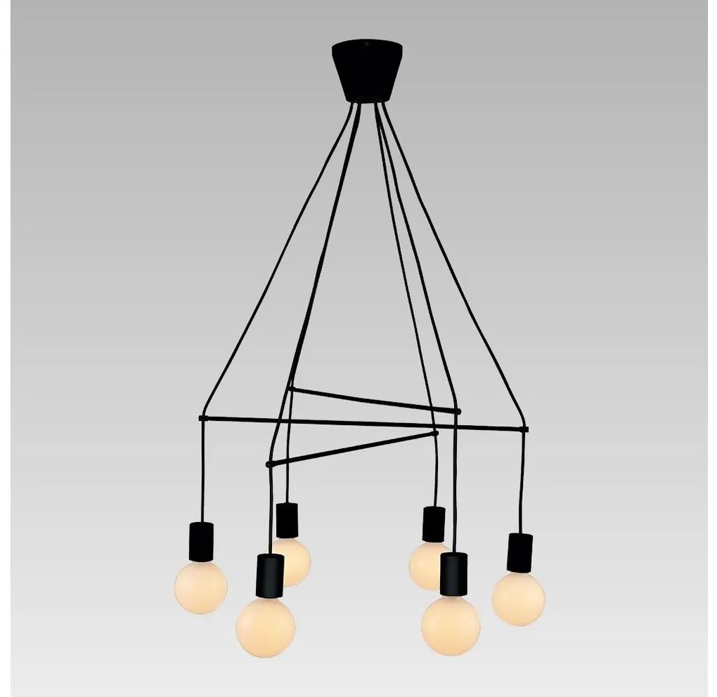 Prezent 17200 - Csillár zsinóron TWIG 6xE27/40W/230V