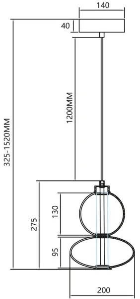 LED Csillár zsinóron DAPHNE LED/12W/230V szürke