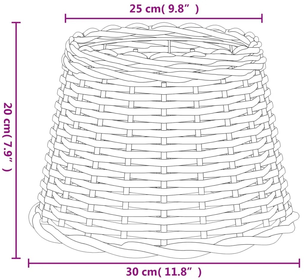 barna fonott lámpaernyő Ø30 x 20 cm