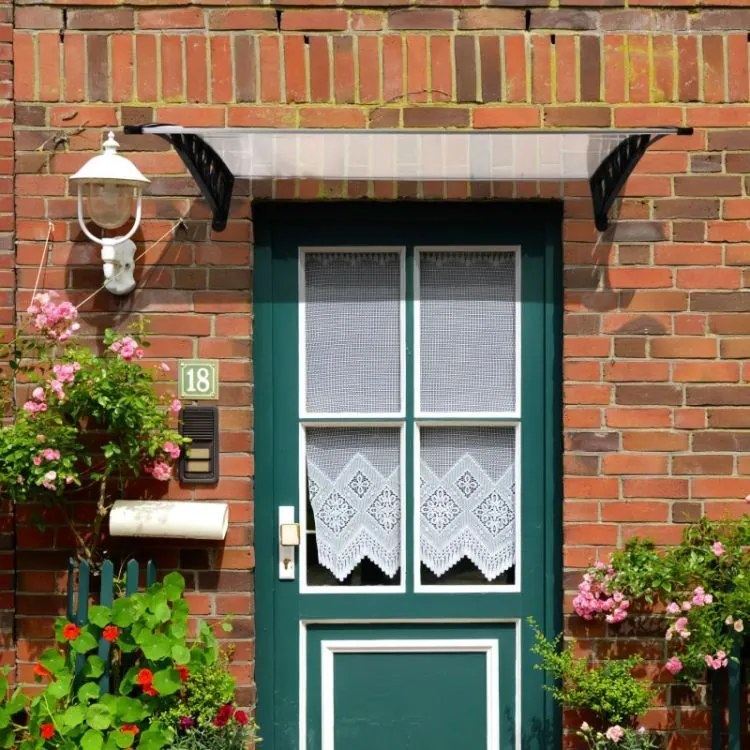 Tető a bejárati ajtó felett - polikarbonát Šírka: 80 cm | Dĺžka: 120 cm