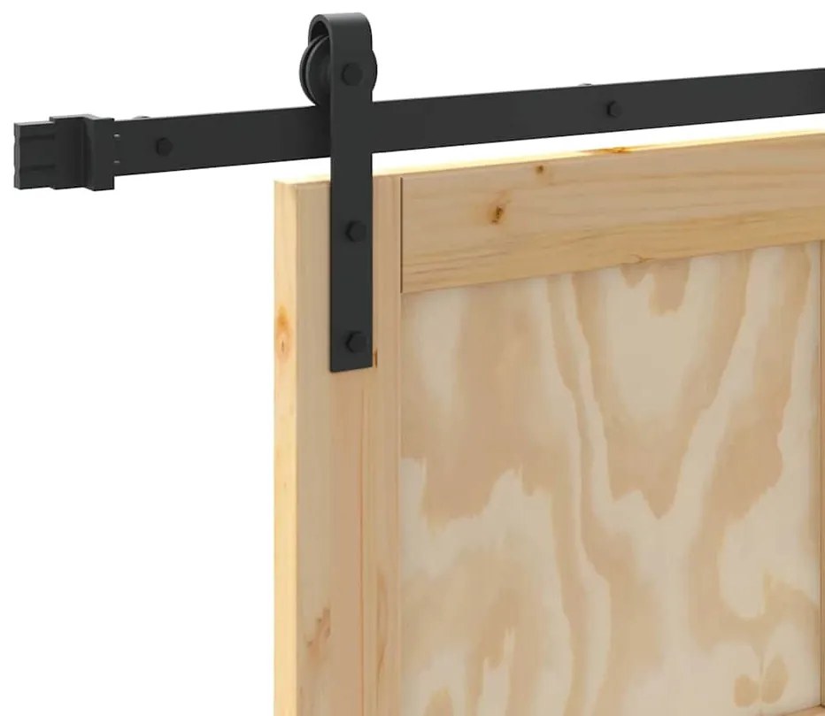 Csúszóajtó Természetes és fekete 86 x 211 cm