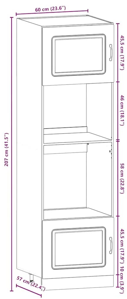vidaXL 7 részes konyhaszekrény szett Kalmar füstölt tölgy műszaki fa