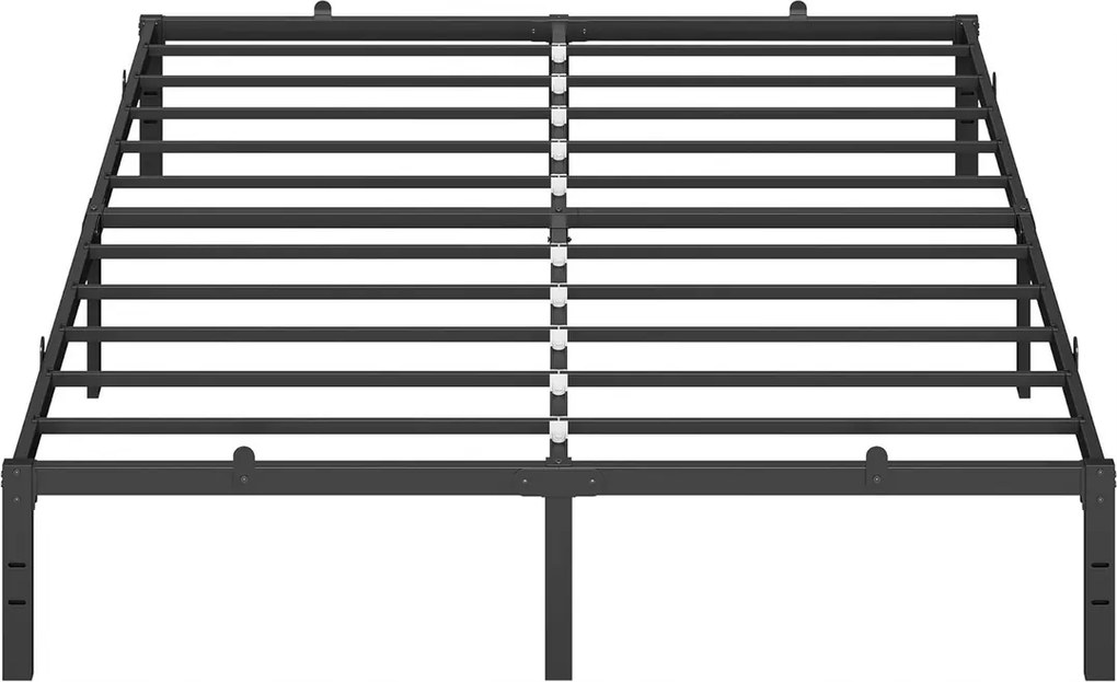 Fém franciaágy Songmics 160x200 fekete modern hálószoba