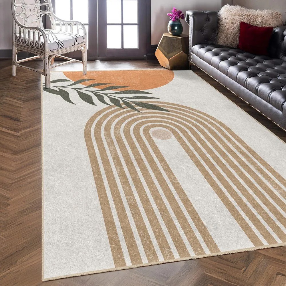 Krémszínű mosható futószőnyeg 80x200 cm Dot Arch – Mila Home