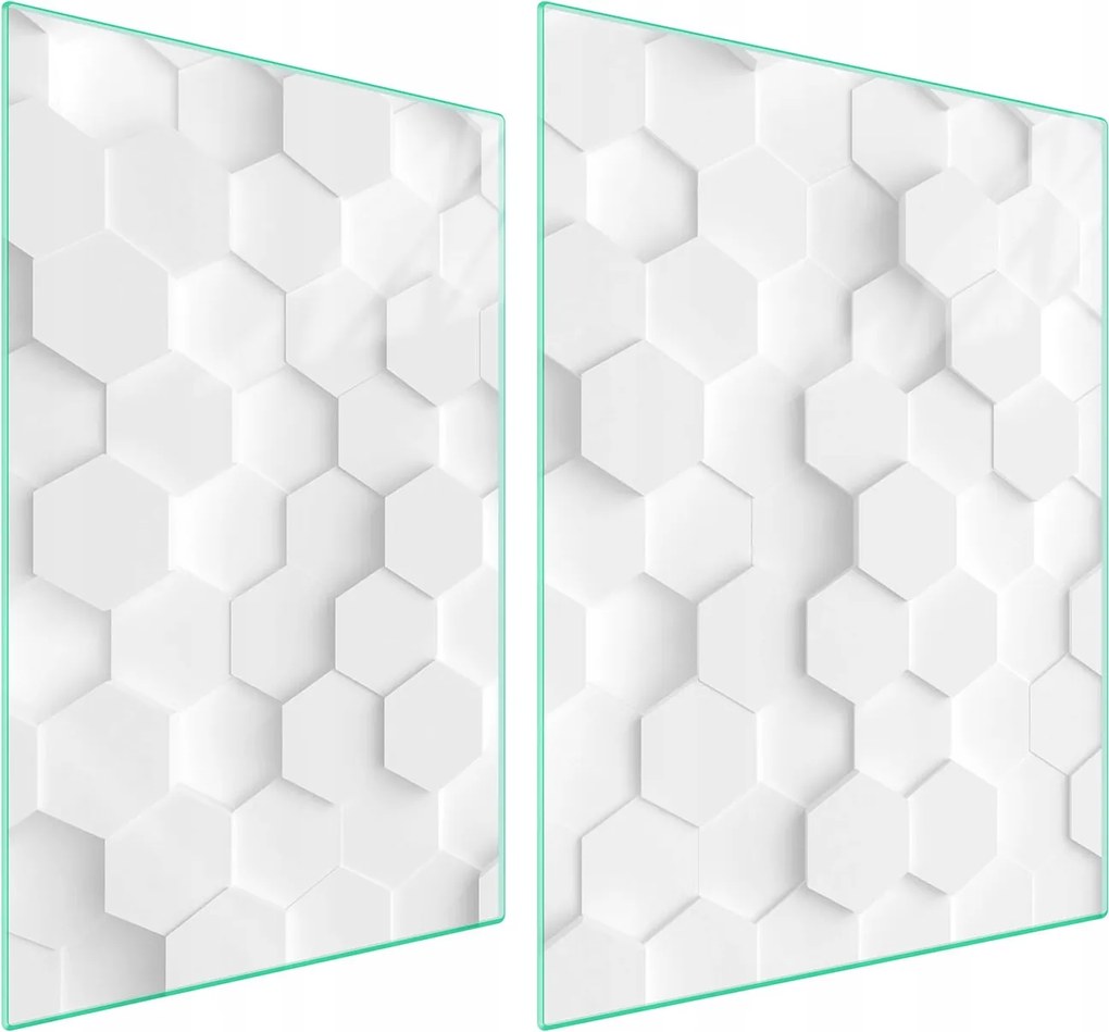 Üveg Tűzhelyvédő Főzőlap 70x52 Fehér Edzett Üveg