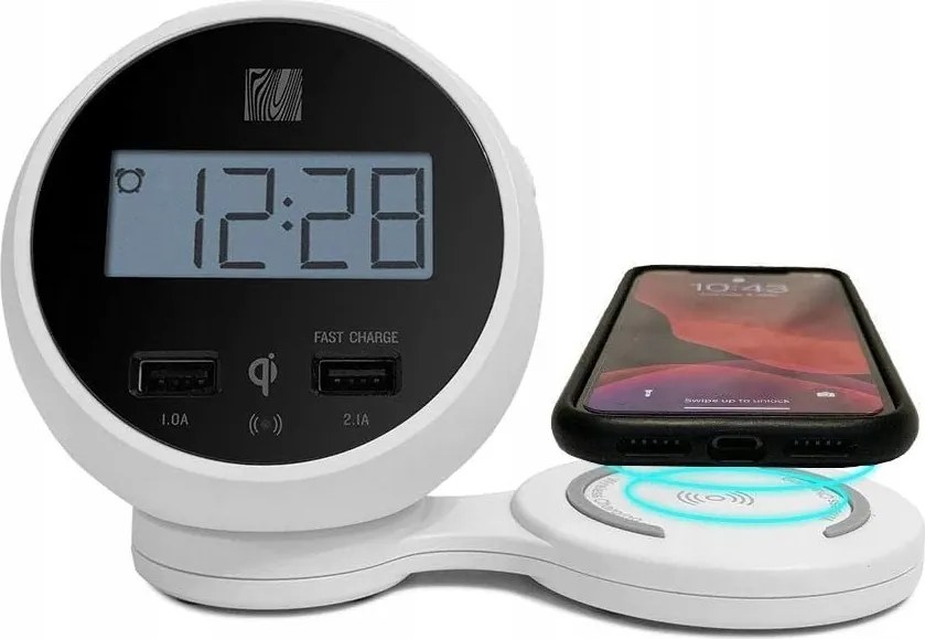 Ébresztőóra Vezeték Nélküli Gyorstöltővel Telefonokhoz Modern Soundfreaq