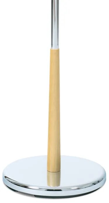 82646 Natúr színű szobainas, tömör fa és krómozott fém. Teherbírás 5 kg.