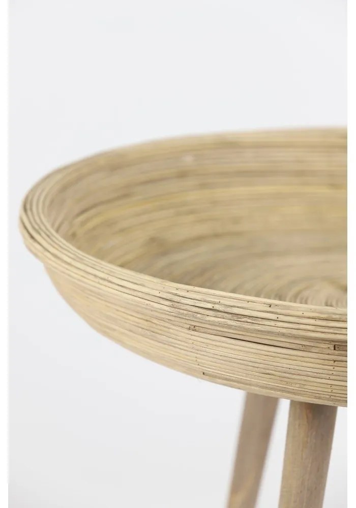 Rattan kerek tárolóasztal szett 2 db-os ø 56 cm Colon – Light &amp; Living