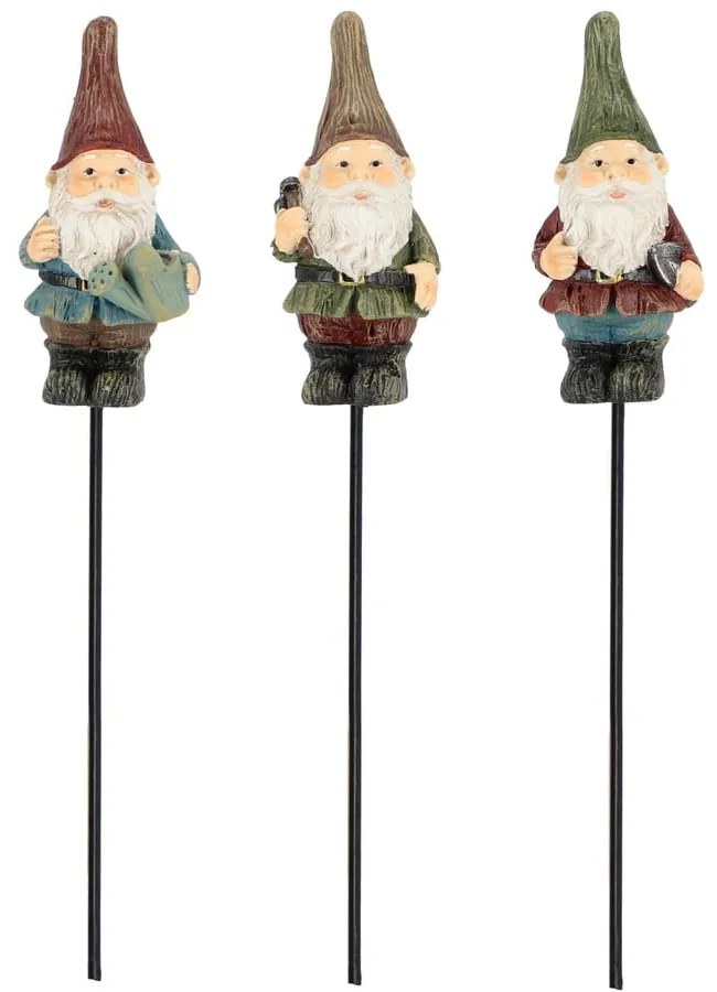 Poligyanta kerti leszúrható dekoráció szett 3 db-os Gnome – Esschert Design