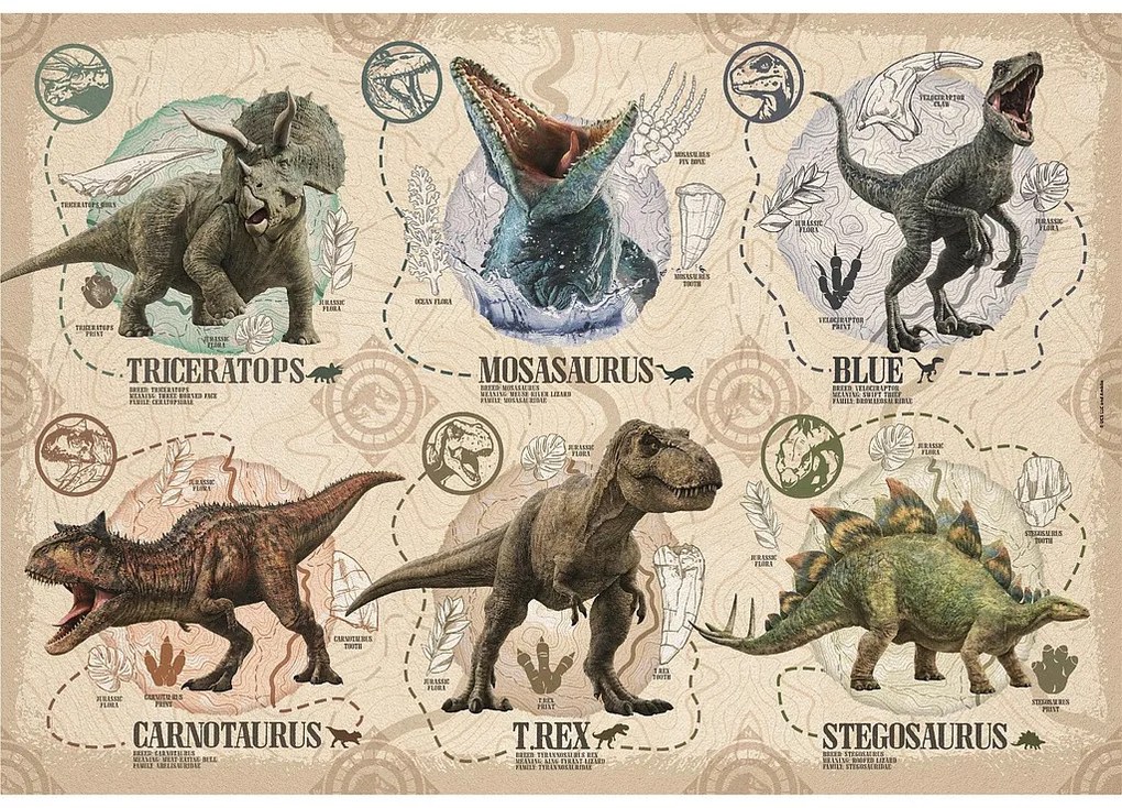 Jurassic World Guide 104 db-os puzzle Clementoni