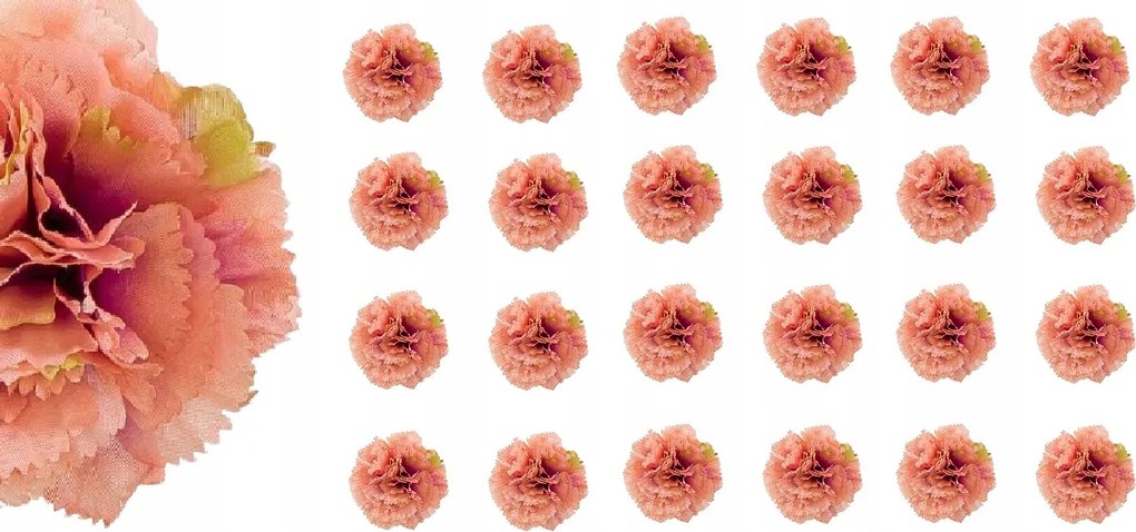 24x Virág Mesterséges Szegfű Termék nád kompozíció Mesterséges szegfű