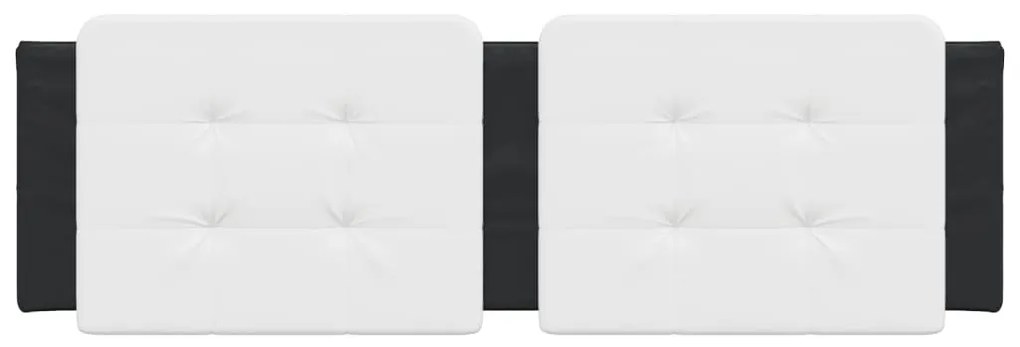 fehér és fekete műbőr fejtámla párna Zadar 160 cm