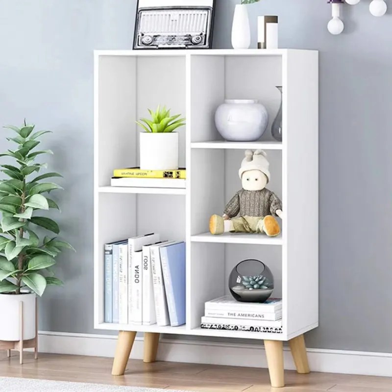 Könyvespolc polcos szekrény 140x24x107cm fehér FUR1835-5