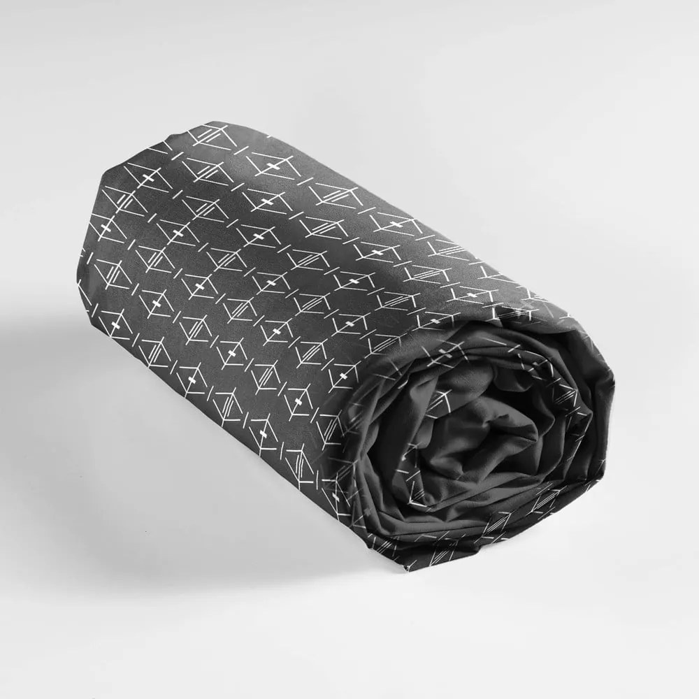 Sötétszürke gumis pamut lepedő 90x190 cm Aristide – douceur d'intérieur