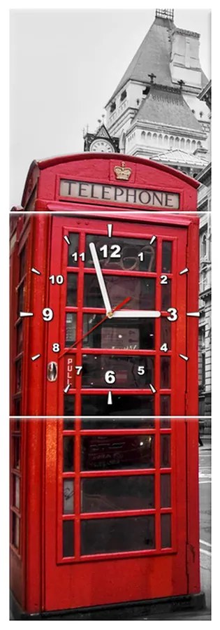 Gario Órás falikép Telefonfülke Londonban UK - 3 részes Méret: 80 x 40 cm
