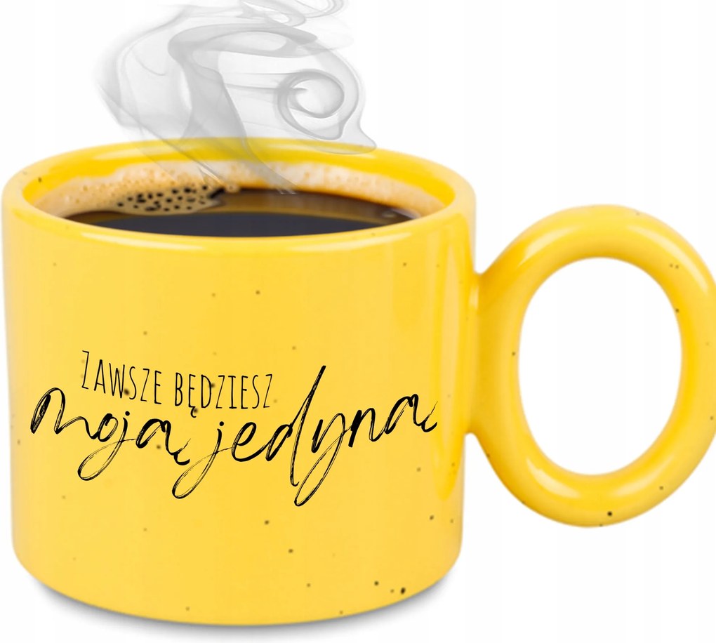 Bögre XXL Sárga Feleségnek Évfordulós Ajándék Mindig Te leszel az Egyetlen