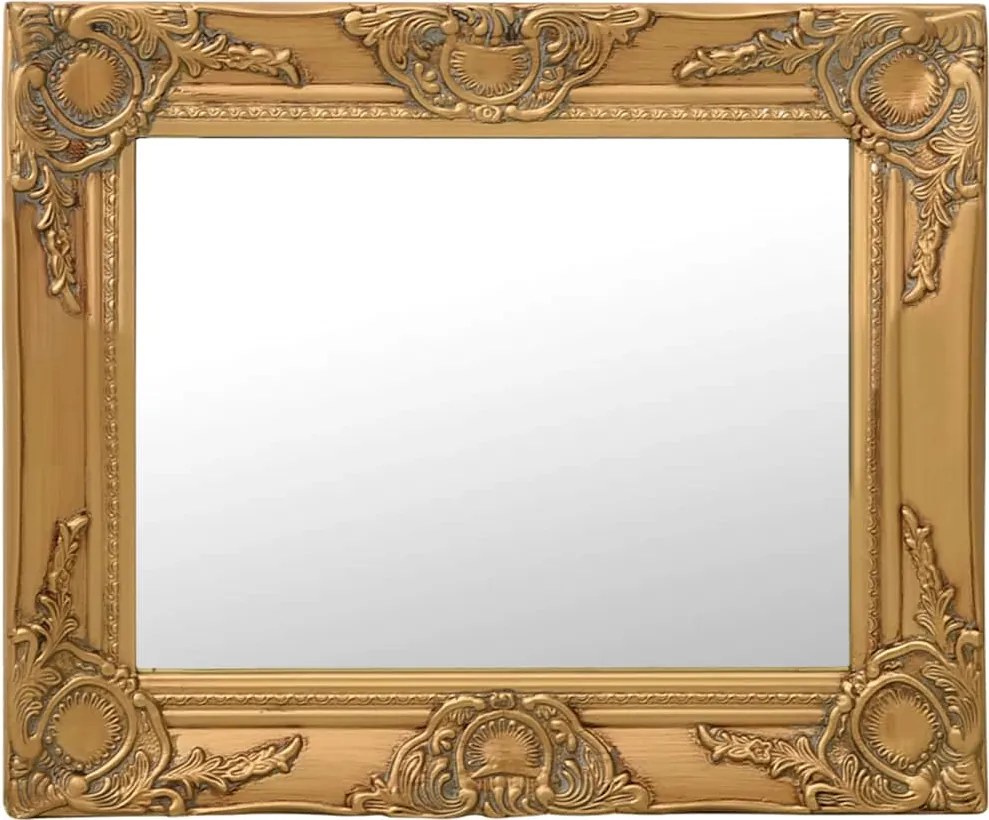 vidaXL aranyszínű barokk stílusú fali tükör 50 x 40 cm