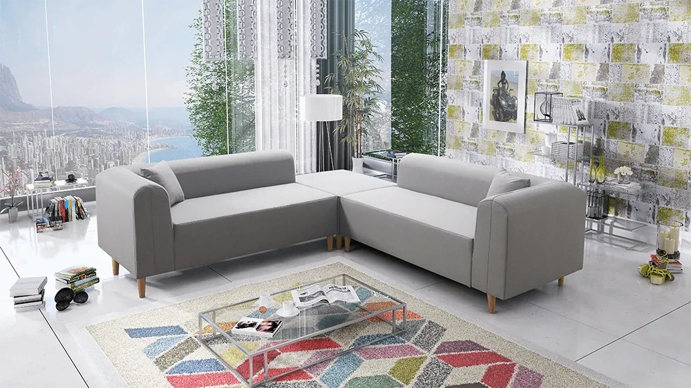 Kanapé, szürke, jobbos, BROKEN