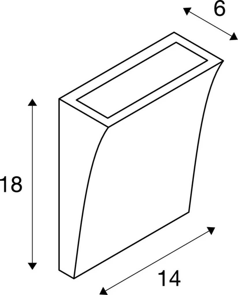 SLV 1000342 DELWA Modern Kültéri Fali Lámpa Antracit LED IP44