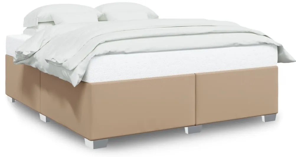 cappuccino színű műbőr ágykeret 180x200 cm