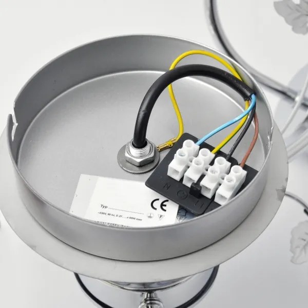 Felületre szerelhető csillár SOPHIA 3xE27/15W/230V fényezett króm/átlátszó