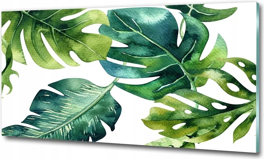 Fotó üvegkép Trópusi levelek 125x50