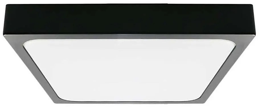 LED Fürdőszobai mennyezeti lámpa LED/24W/230V 6500K IP44 29,5x29,5 cm fekete