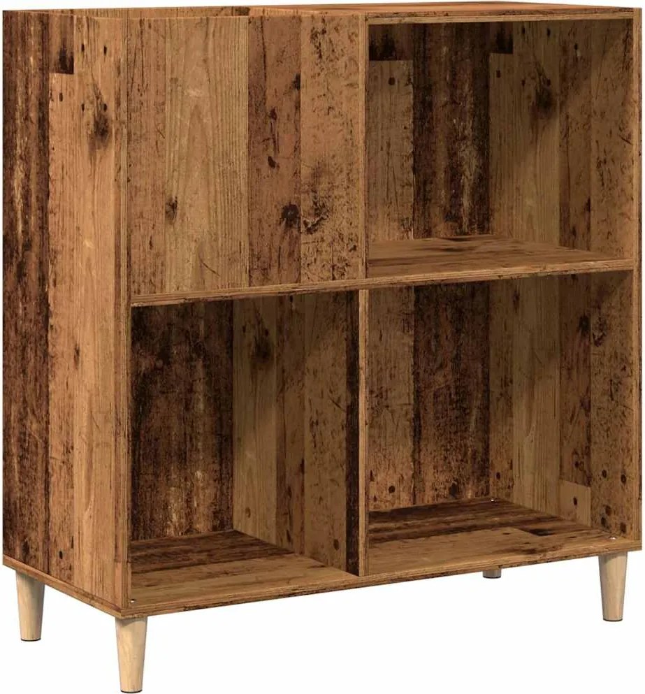 vidaXL antik fa színű szerelt fa hanglemezszekrény 84,5 x 38 x 89 cm