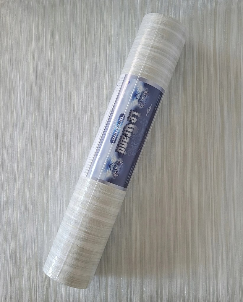 Fali tapéta, finom csíkok, csíkok, ezüst-arany csokrok, 8732-03