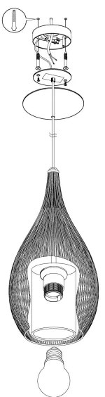 Eglo 92252 - Csillár RAZONI 1xE27/60W/230V