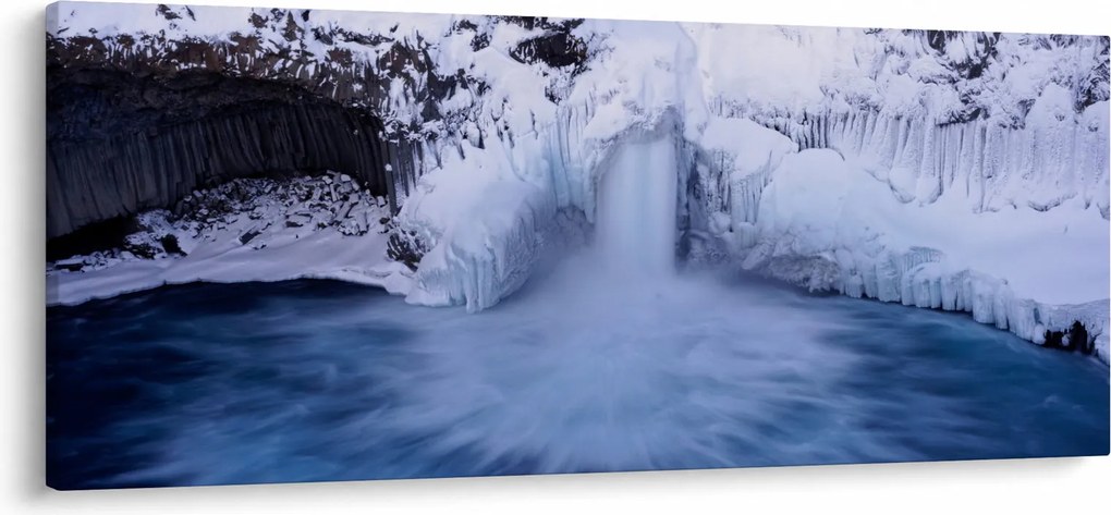 Vízesés képe télen (120x50 cm)