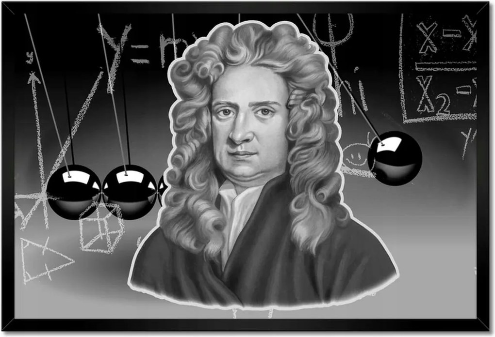 Poszterek keretben 60x40 Isaac Newton