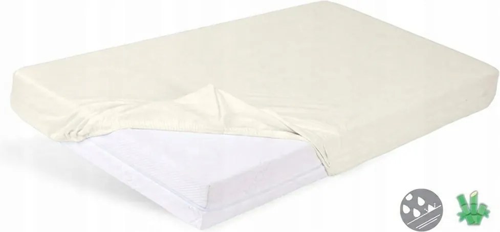 Higiéniai alátét Vízhatlan lepedő 90x200x20 Bamboo Krém
