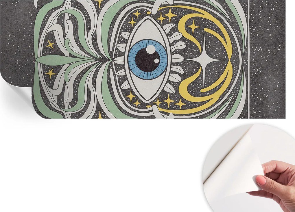 Öntapadós fotótapéta a konyhába Mosható Szimmetrikus szem 250x104 cm