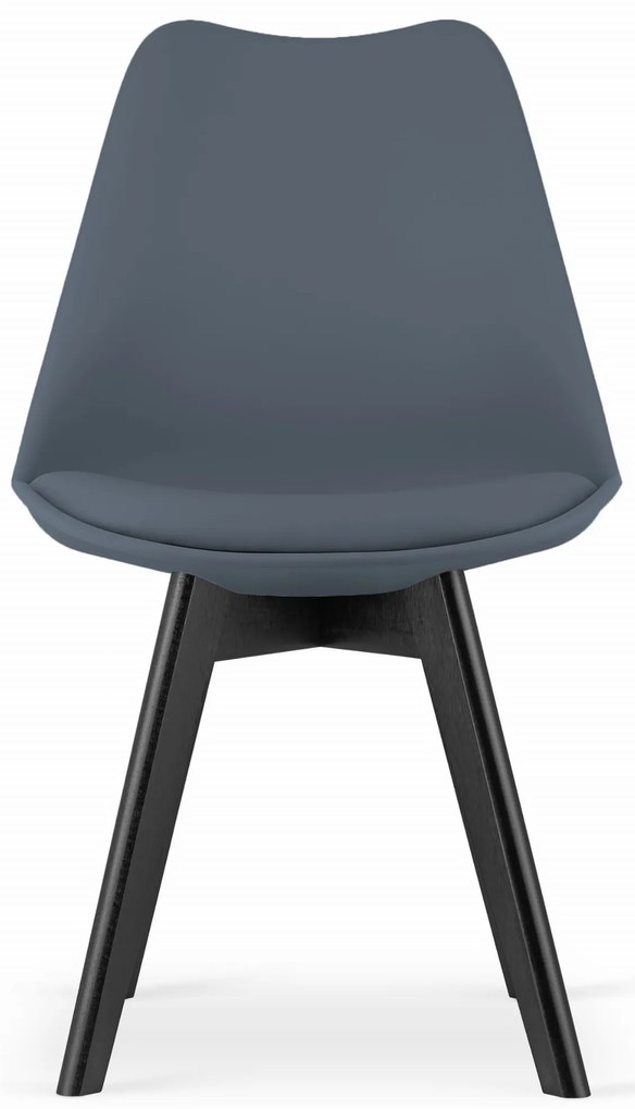 AKCIÓ Sötétszürke BALI MARK szék fekete lábakkal II. osztály